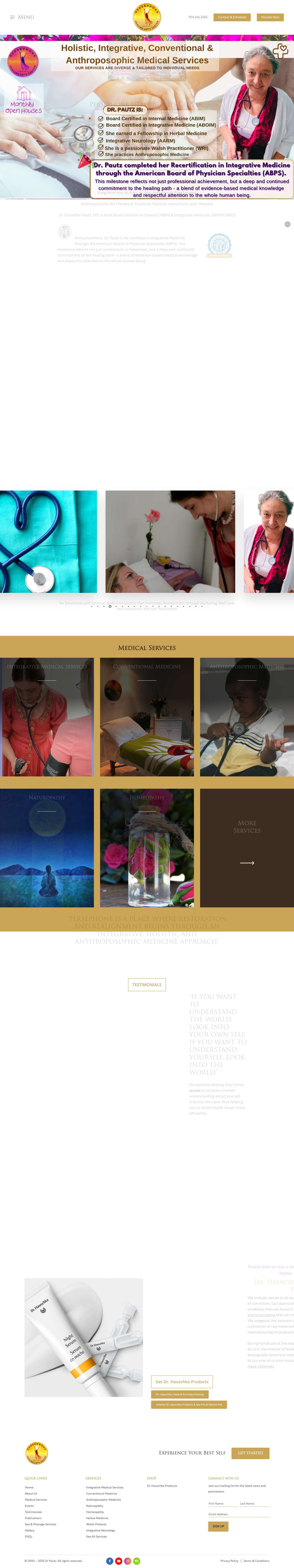 Home - Persephone Healing Arts Center - Full Screenshot