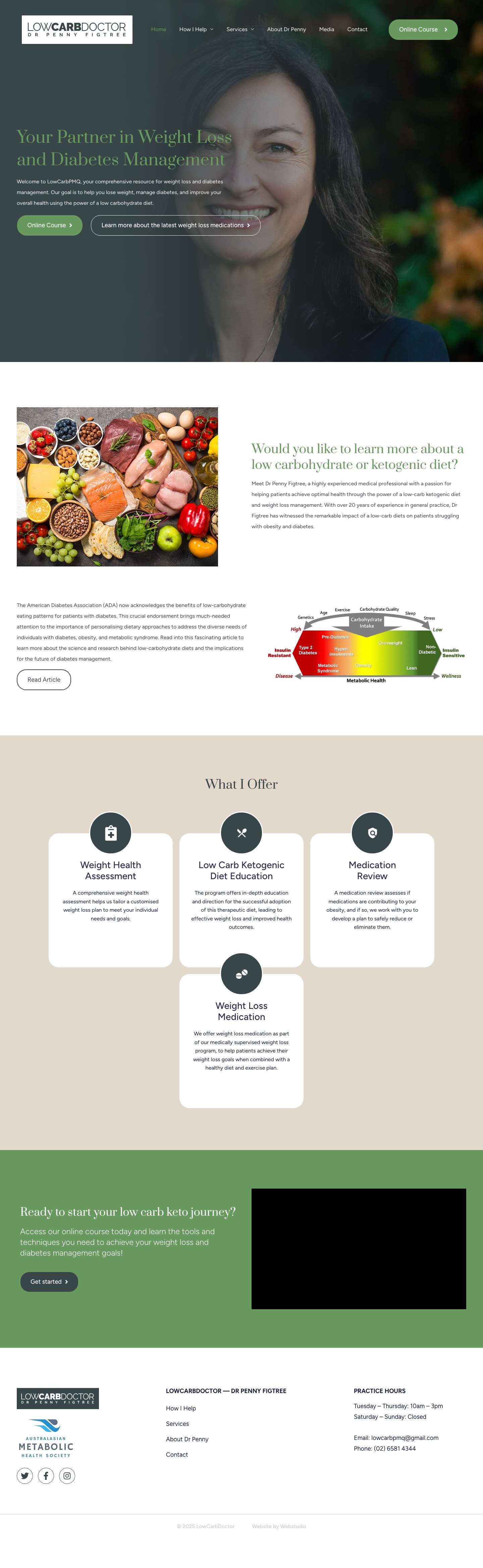 Dr Penny Figtree - Your Partner in Weight Loss and Diabetes Management - Full Screenshot