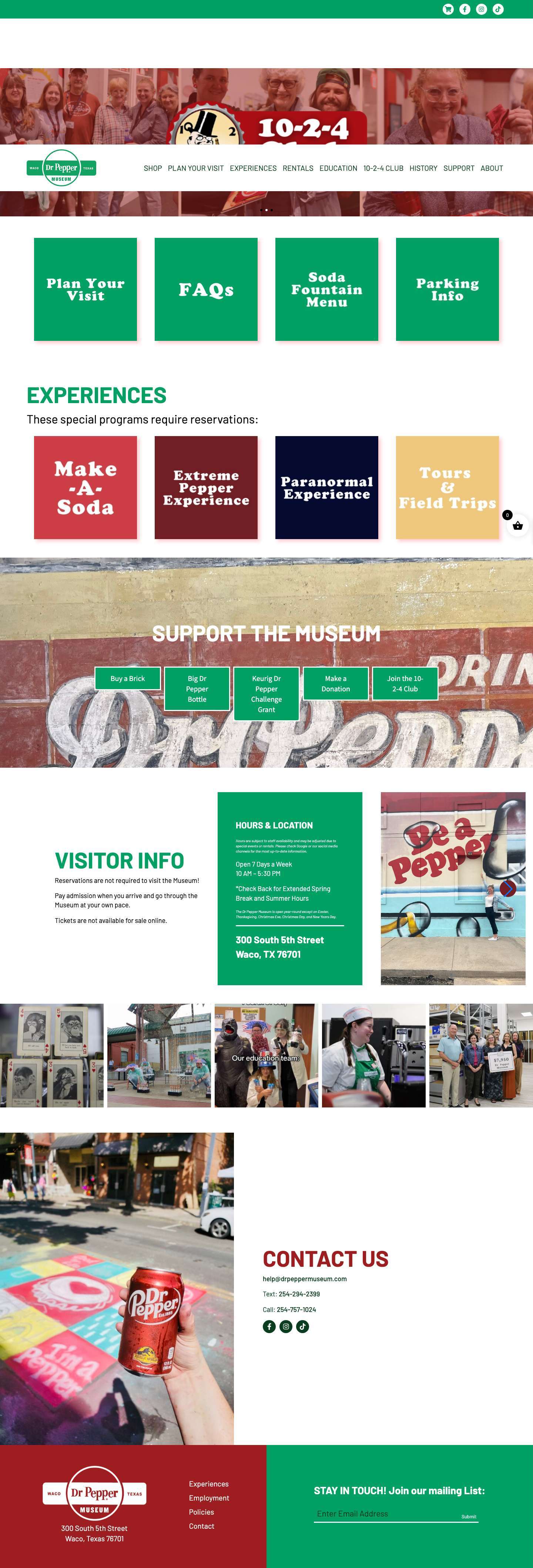 Dr Pepper Museum - Full Screenshot