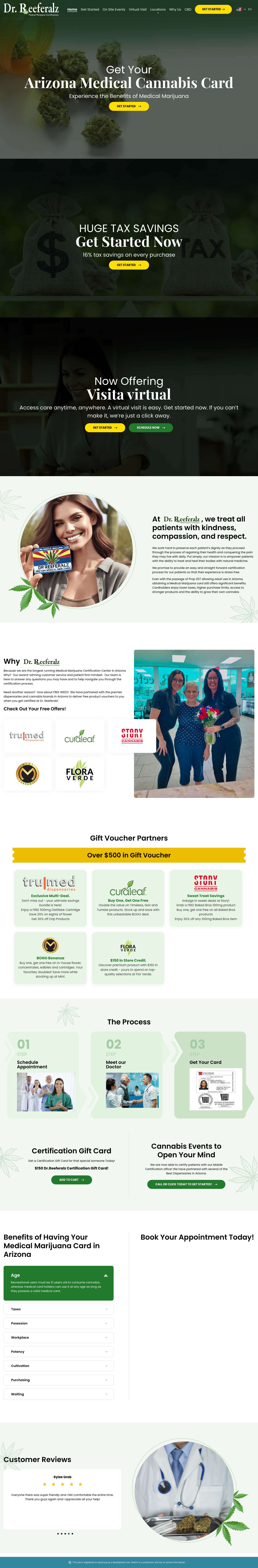 Medical Marijuana Evaluation & Cannabis Card | Dr. ReeferAlz - Full Screenshot