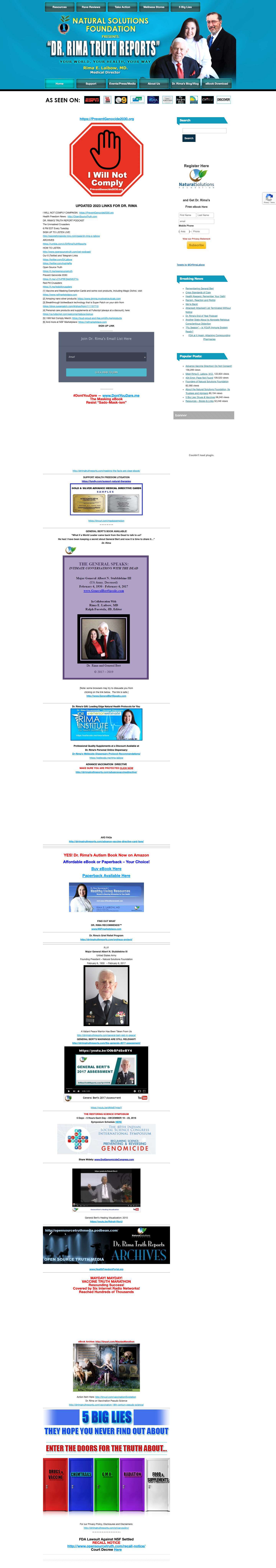 Dr. Rima Truth Reports - Full Screenshot