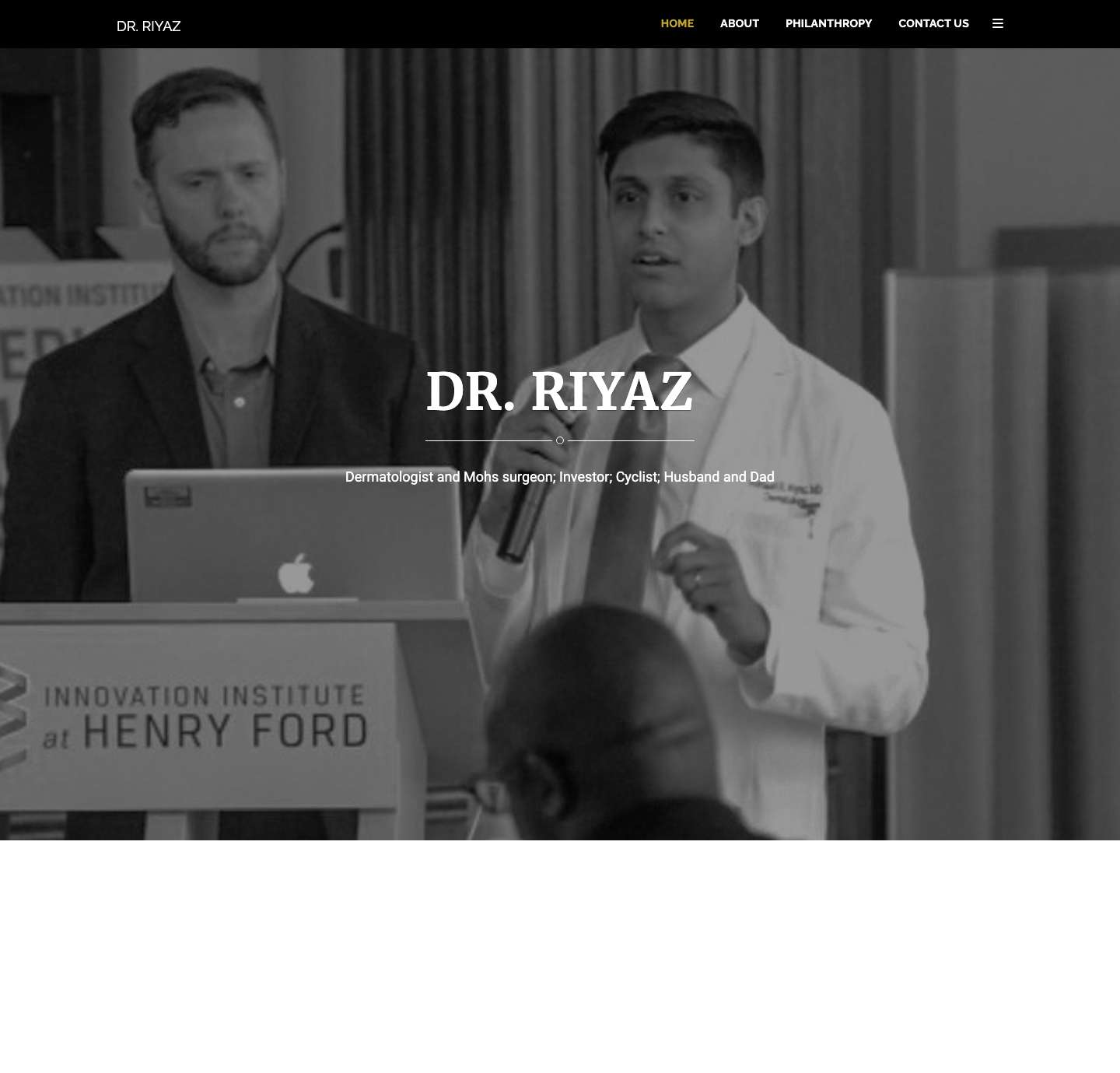 Home - Dr. Riyaz - Full Screenshot