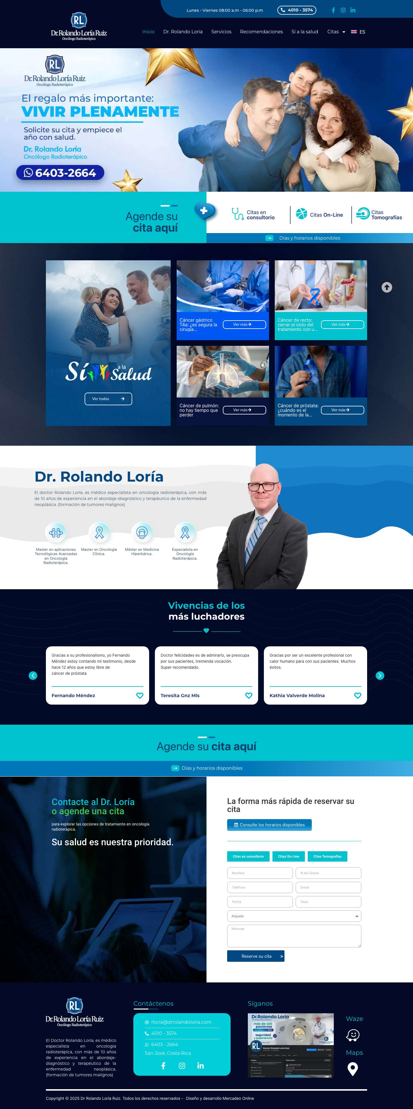 Inicio - Dr. Rolando Loría - Full Screenshot