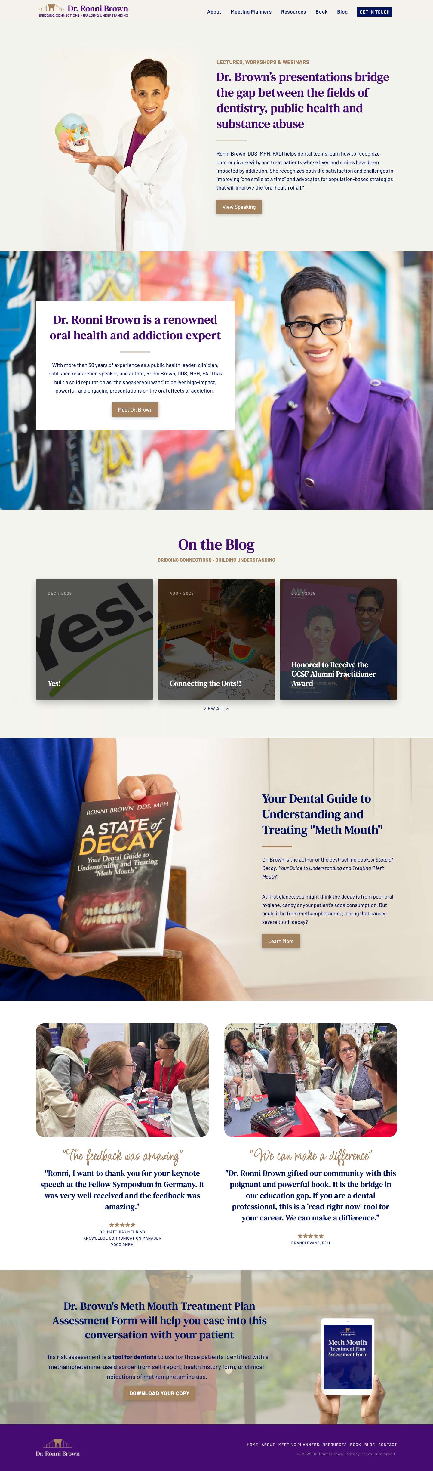 Dr. Ronni Brown • Bridging Connections, Building Understanding - Full Screenshot