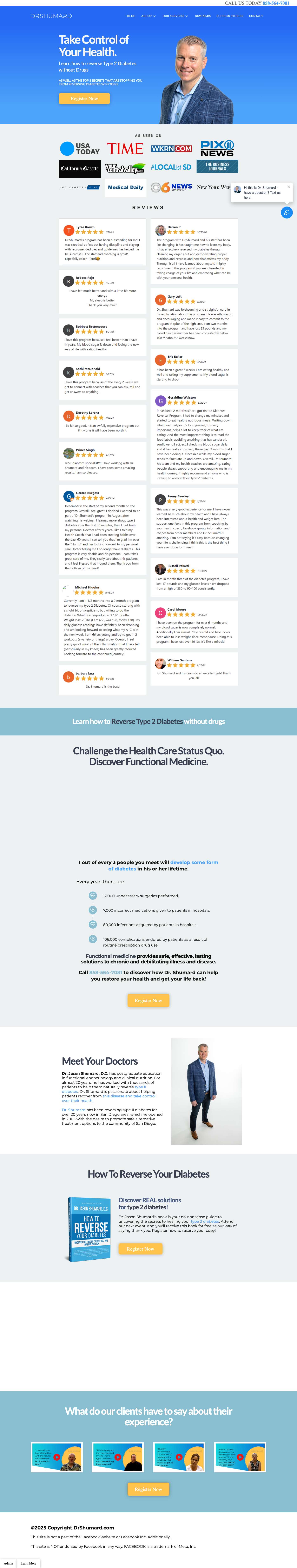 How To Reverse Type 2 Diabetes | Dr Shumard | San Marcos - Full Screenshot