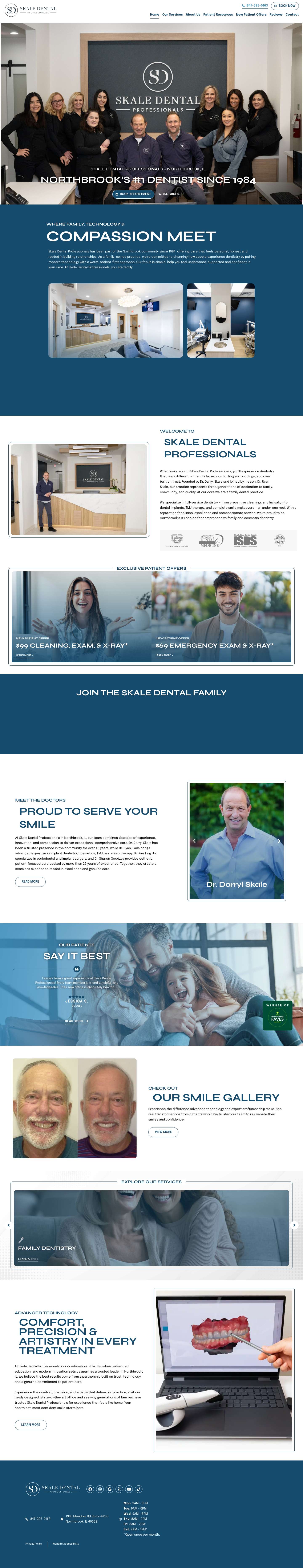 Northbrook Dentist — Skale Dental Professionals — Northbrook, IL - Full Screenshot