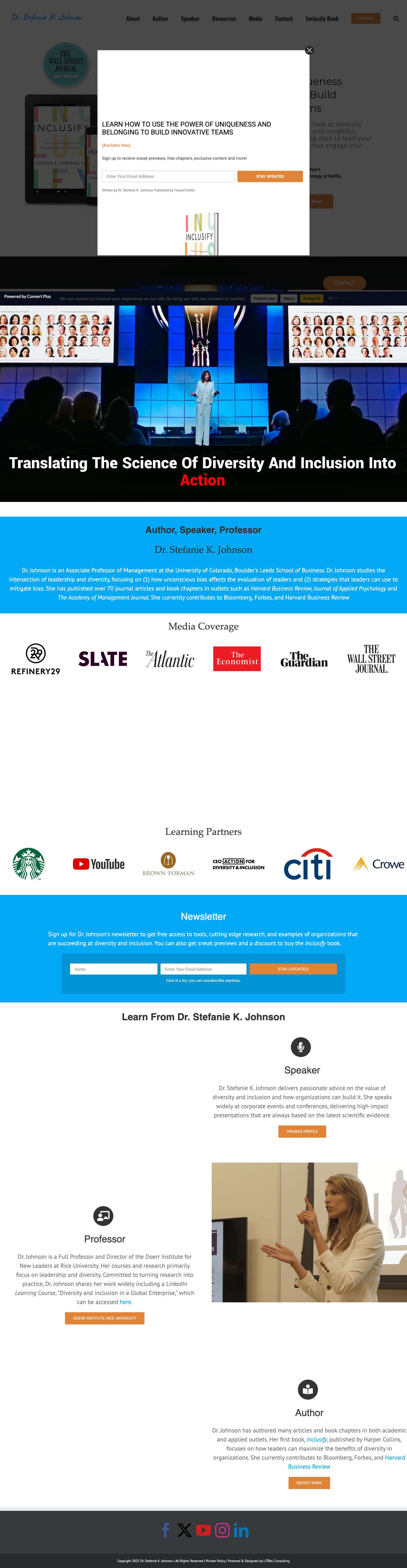 Home - Dr. Stefanie K. Johnson - Full Screenshot