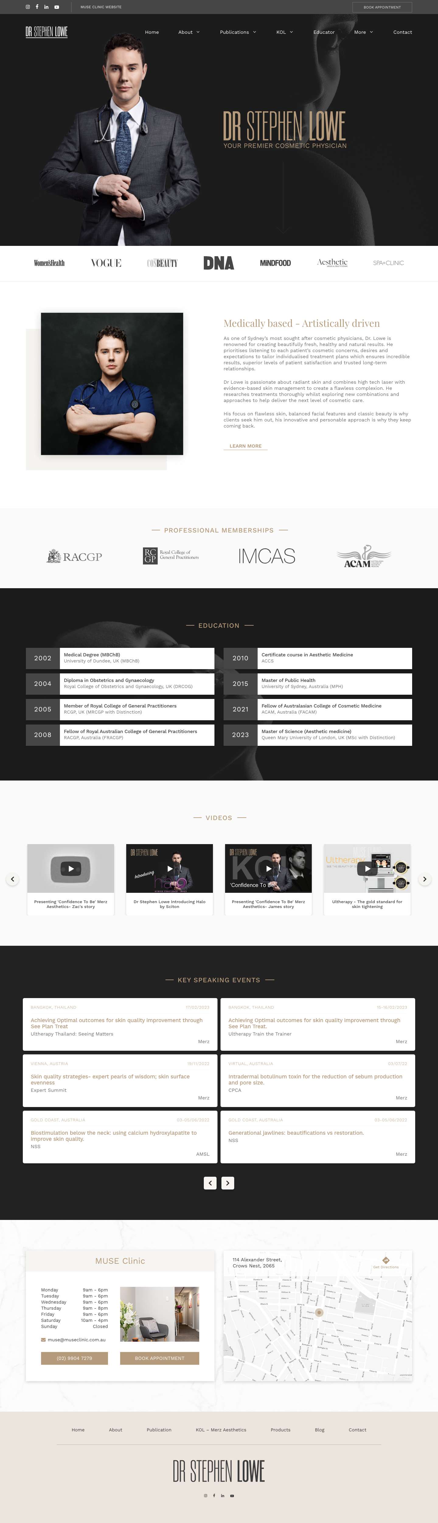 Dr Stephen Lowe – Your Premier Cosmetic Physician - Full Screenshot