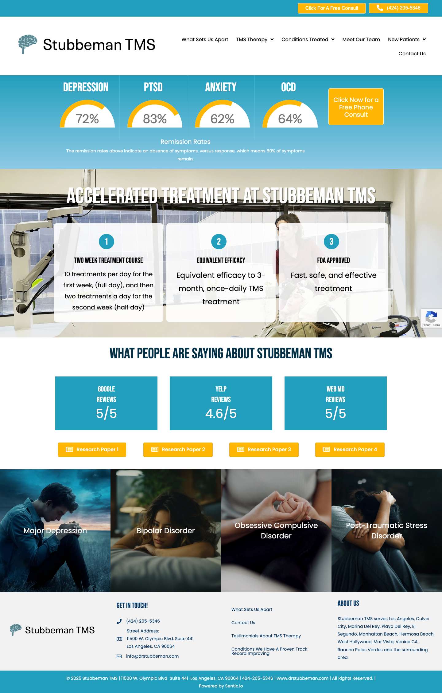 Accelerated TMS Therapy - Dr.Stubbeman - Full Screenshot