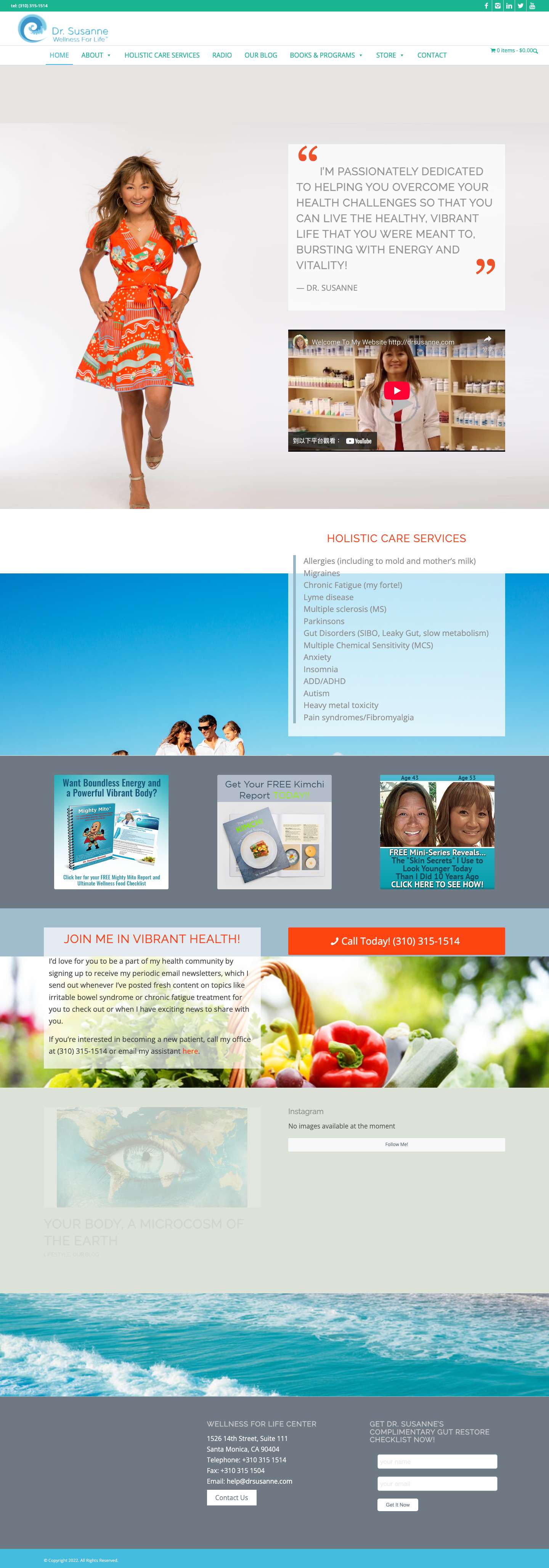 Dr. Susanne Bennett | Wellness Center for Mold Toxicity Treatment - Full Screenshot