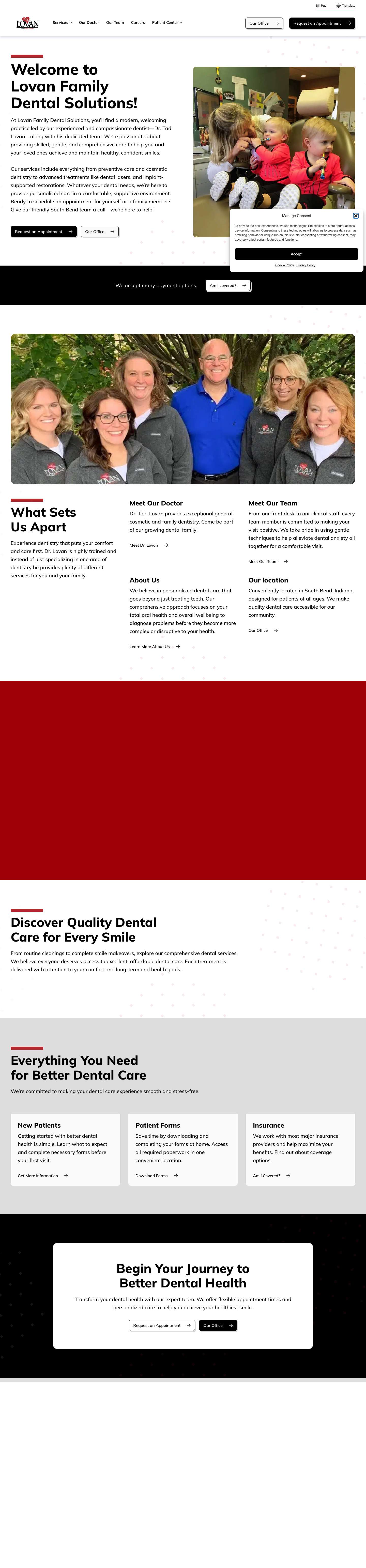 Trusted Family Dentist | Quality Dental Care South Bend - Full Screenshot