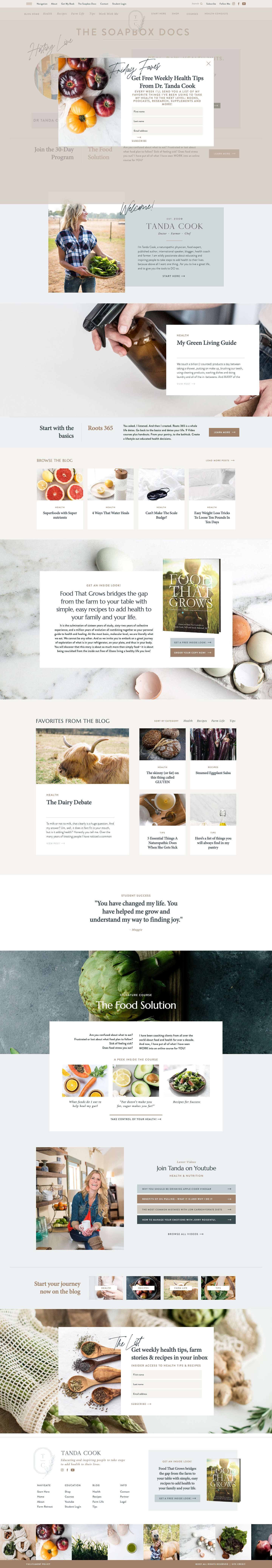 Dr. Tanda Cook | Doctor • Farmer • Chef - Full Screenshot