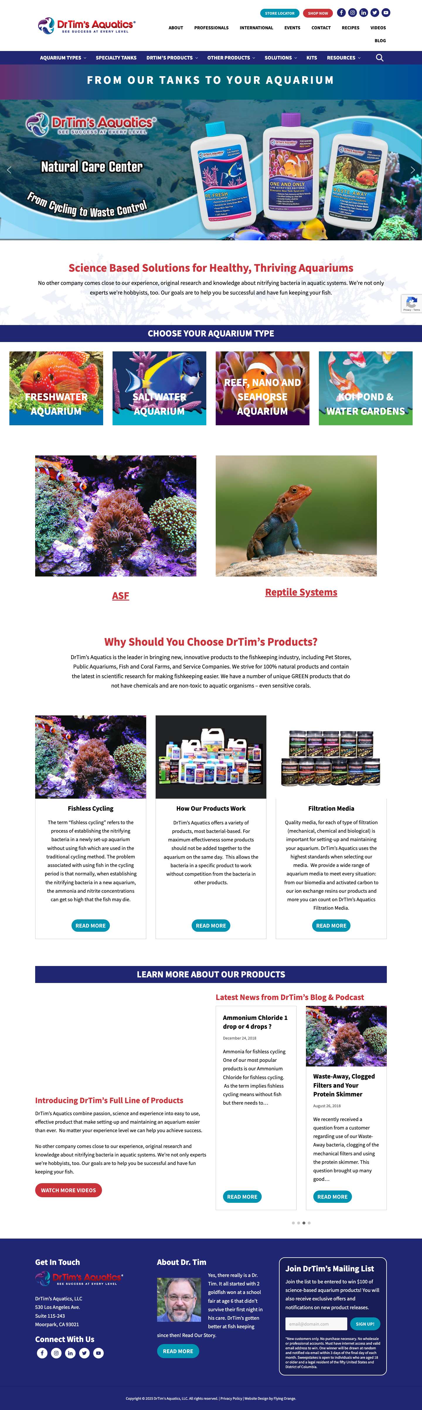 Maintain Healthy Aquariums, Reefs & Koi Ponds | DrTim's AquaticsFacebookInstagramLinkedInTwitterYouTubeFacebookInstagramLinkedInTwitterYouTubeFacebookInstagramLinkedInTwitterYouTube - Full Screenshot