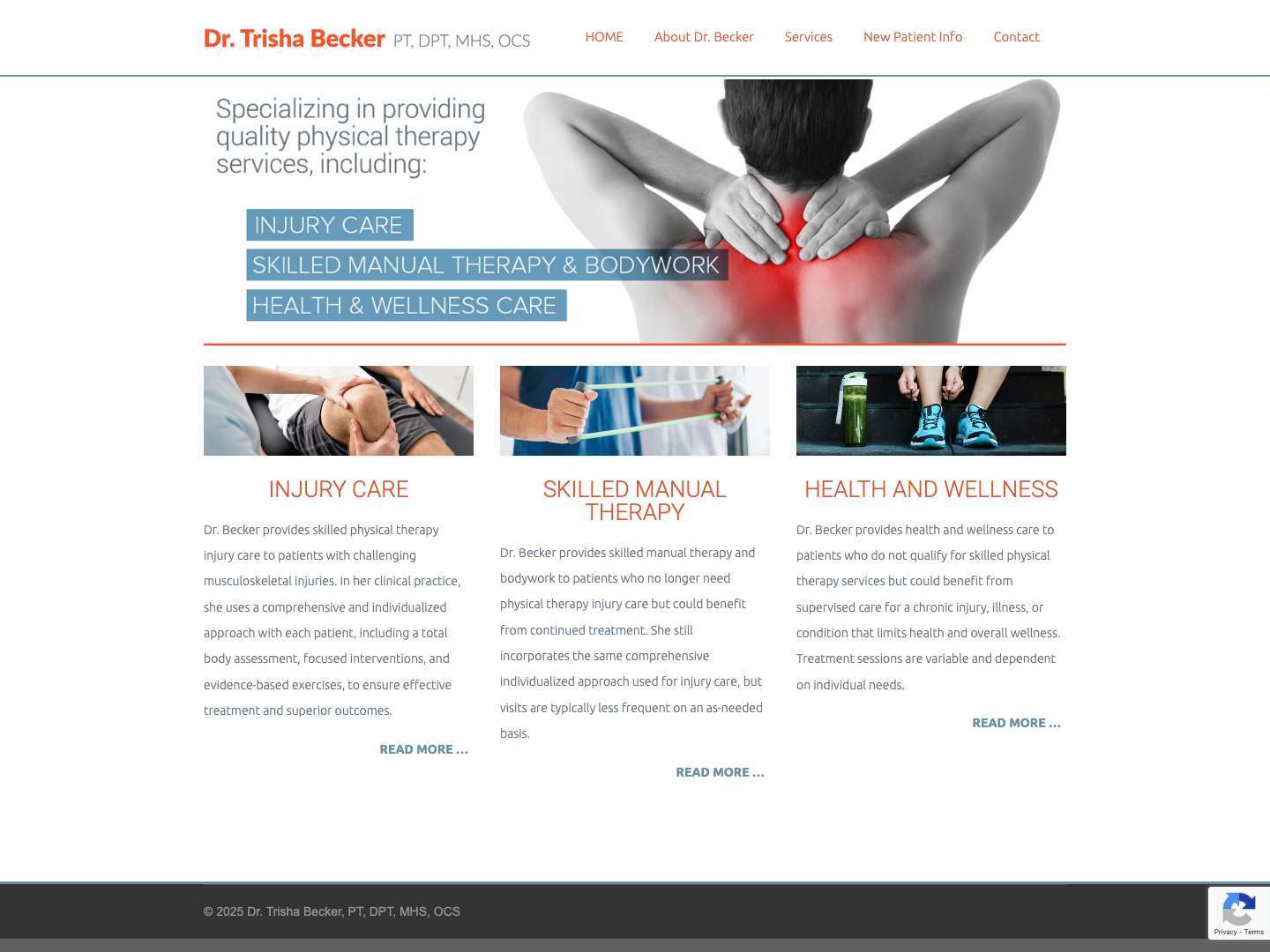 Dr. Trisha Becker, PT - St. Louis Physical Therapy - Full Screenshot