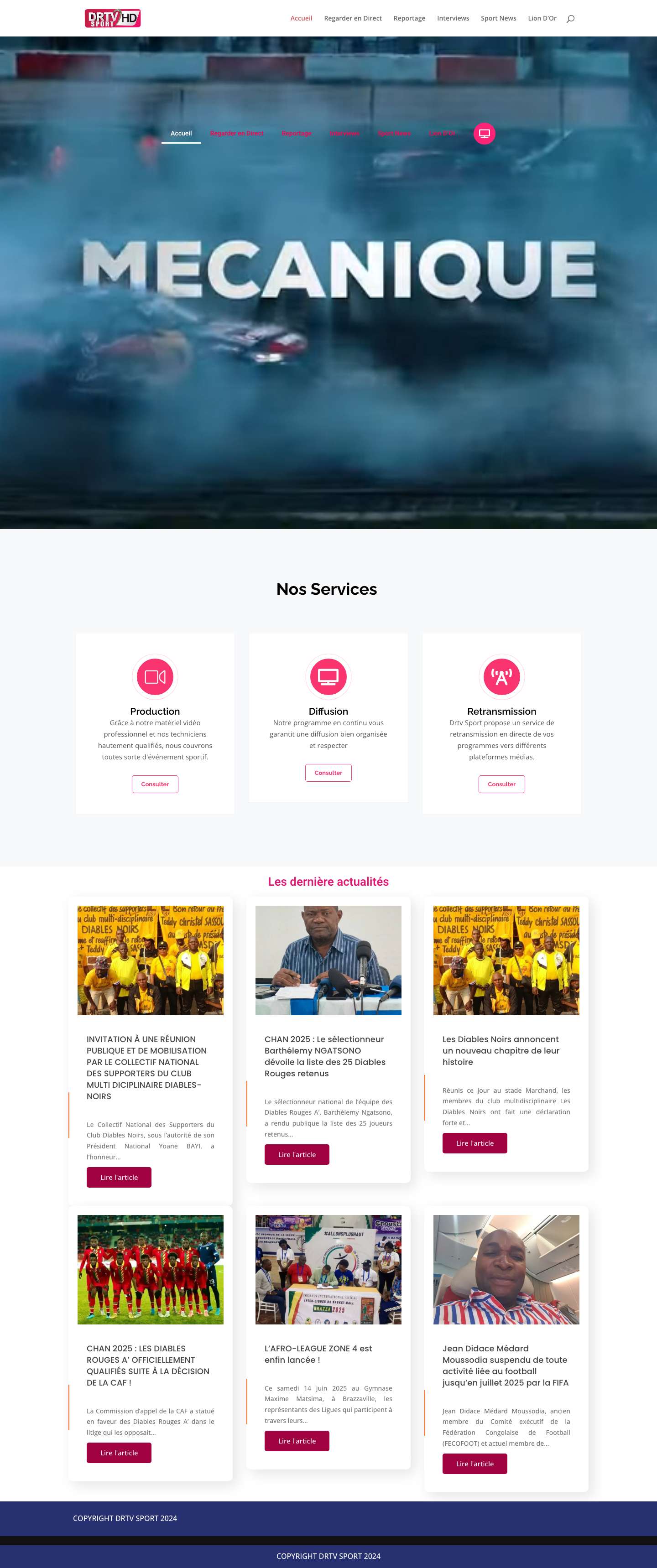 Accueil - Drtv Sport - Full Screenshot