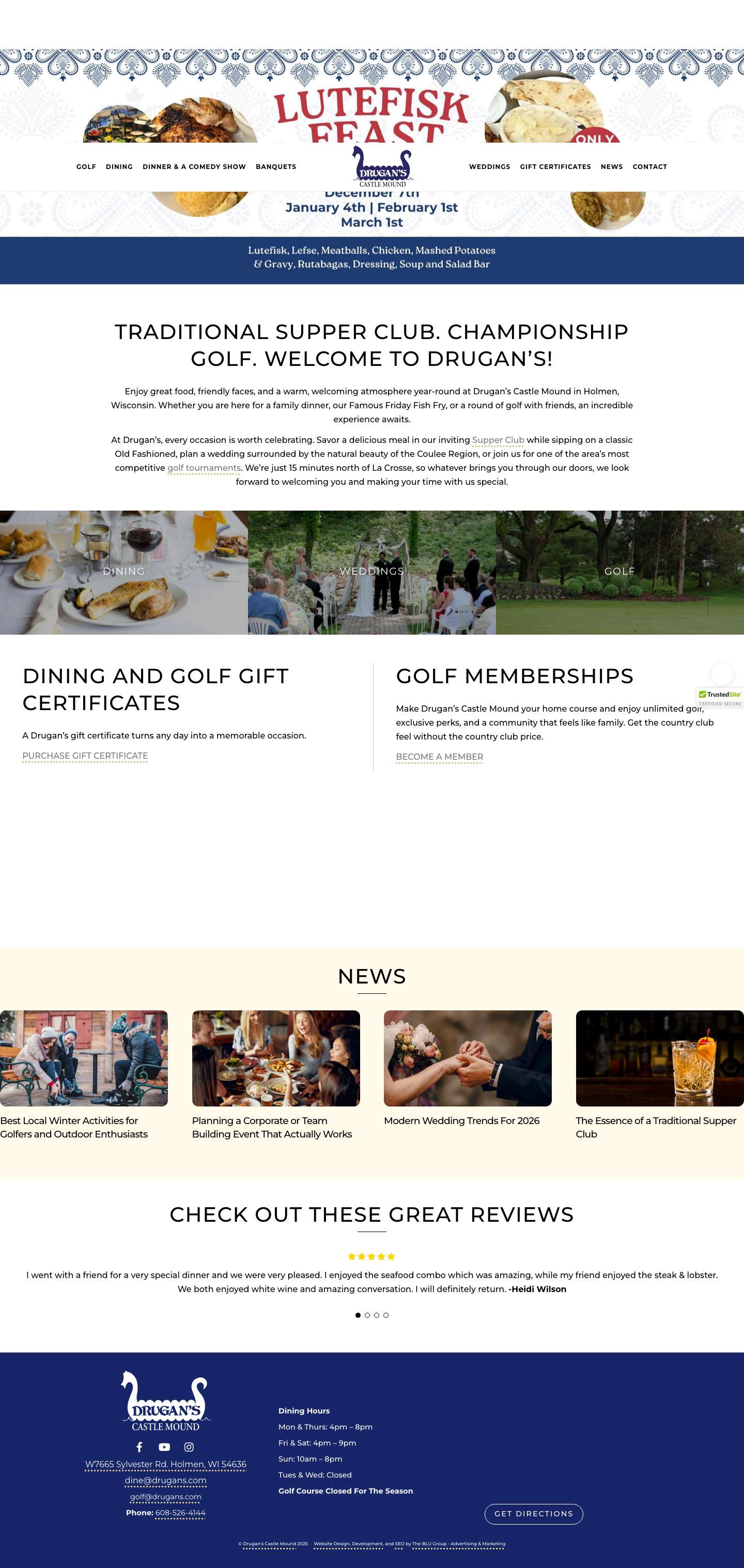 Drugan’s Castle Mound – Public Golf Coarse & Supper Club - Full Screenshot