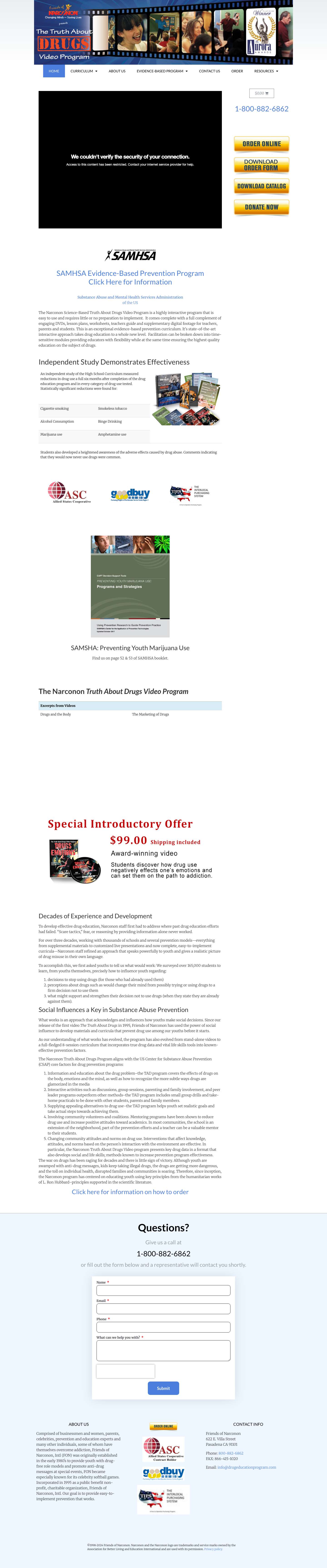 The Truth About Drugs Video Program - Full Screenshot