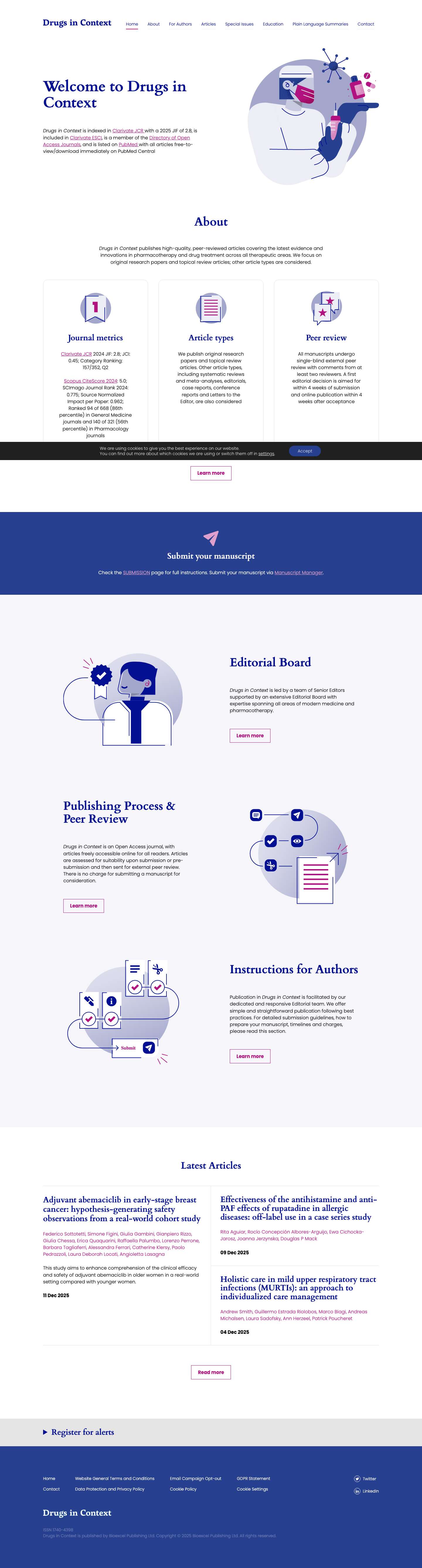 Welcome to Drugs in Context - Drugs in Context - Full Screenshot