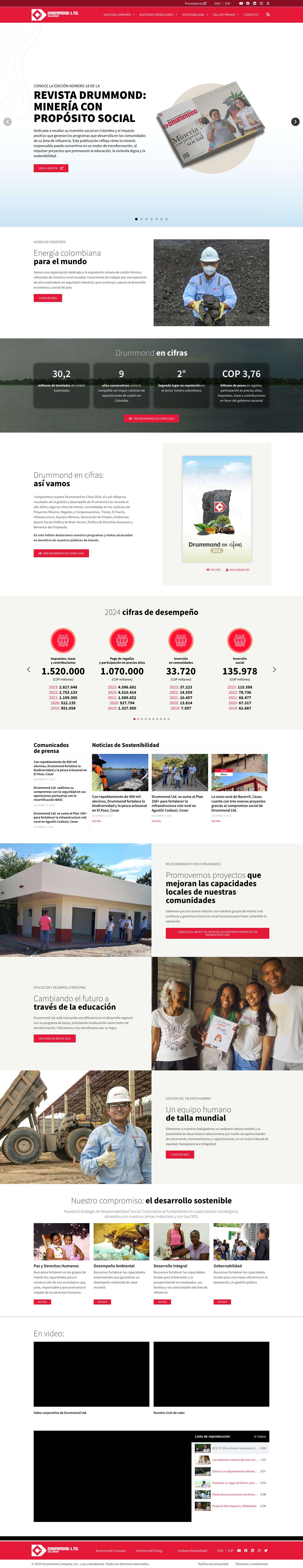 Drummond Ltd. - Energía colombiana para el mundo - Full Screenshot