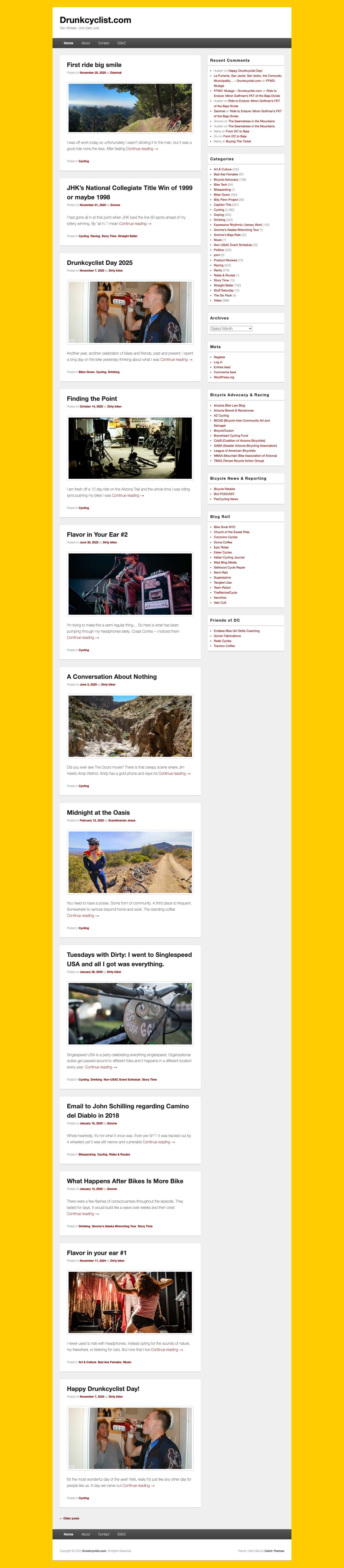 Drunkcyclist.com – Two Wheels. One Dark Lord. - Full Screenshot