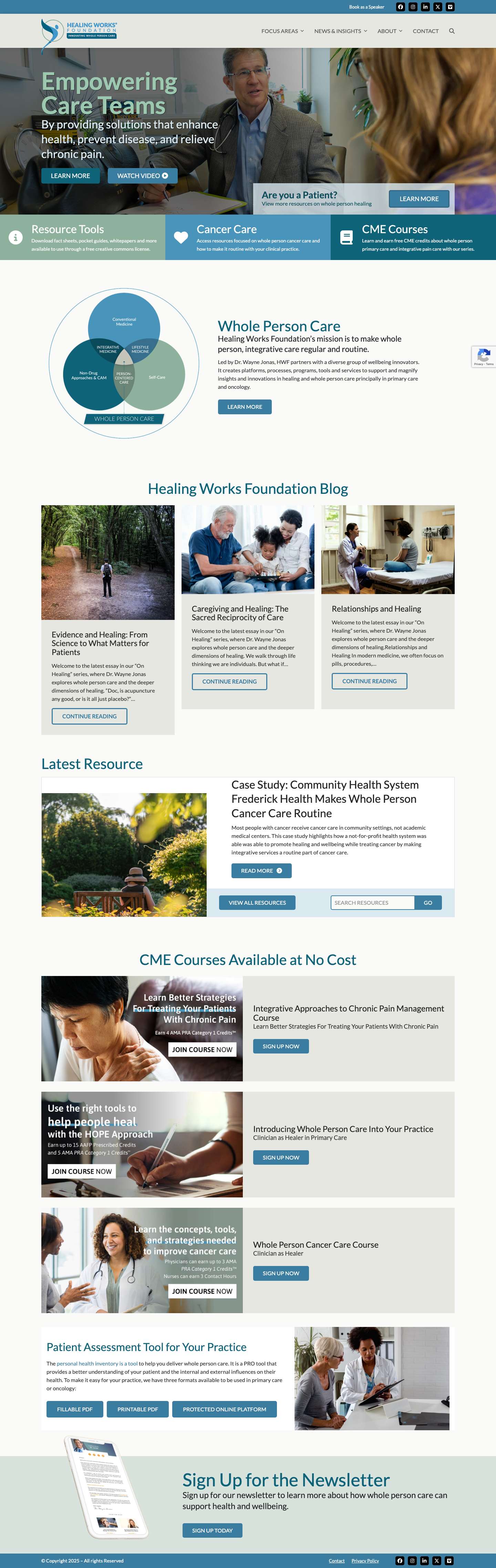 Integrative Health Program - Healing Works Foundation - Full Screenshot