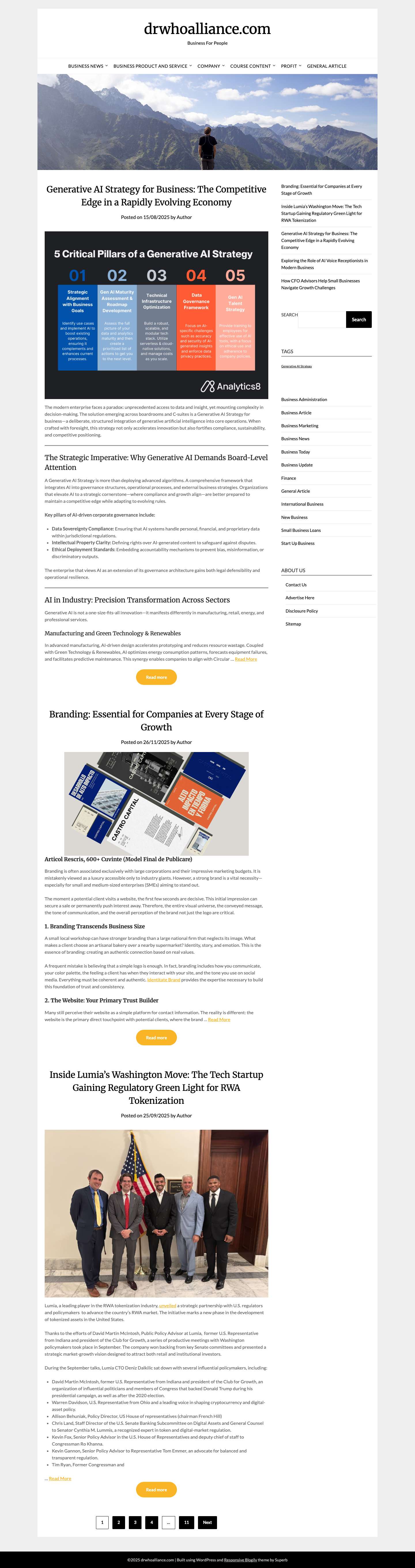 drwhoalliance.com - Business For People - Full Screenshot
