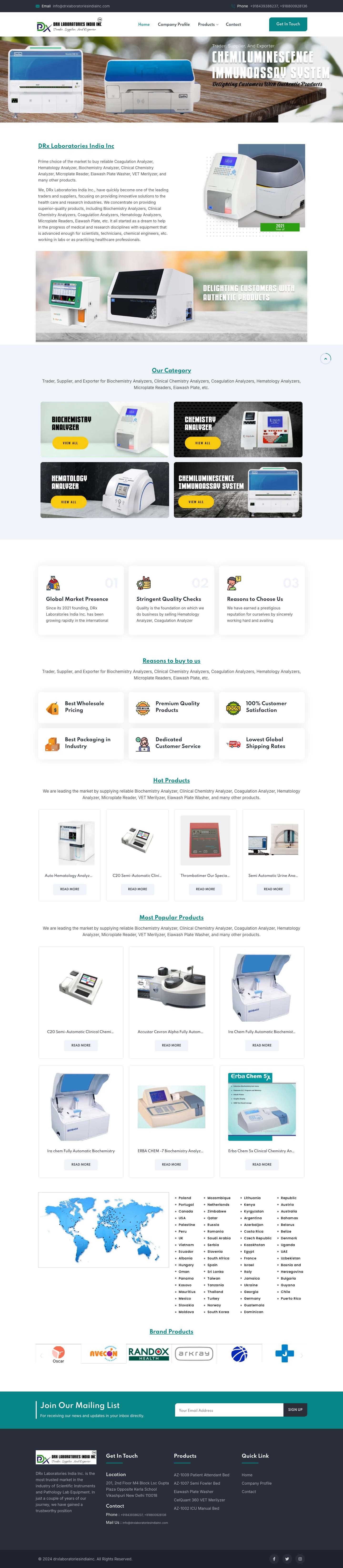 DRx Laboratories India Inc. | Buy Pharma Products Online - Full Screenshot