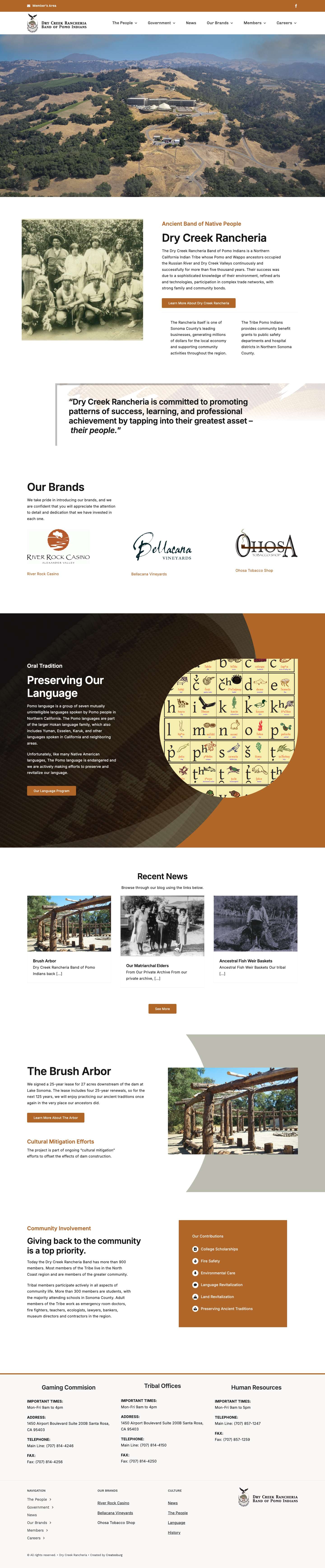 Dry Creek Rancheria – Band of Pomo Indians - Full Screenshot