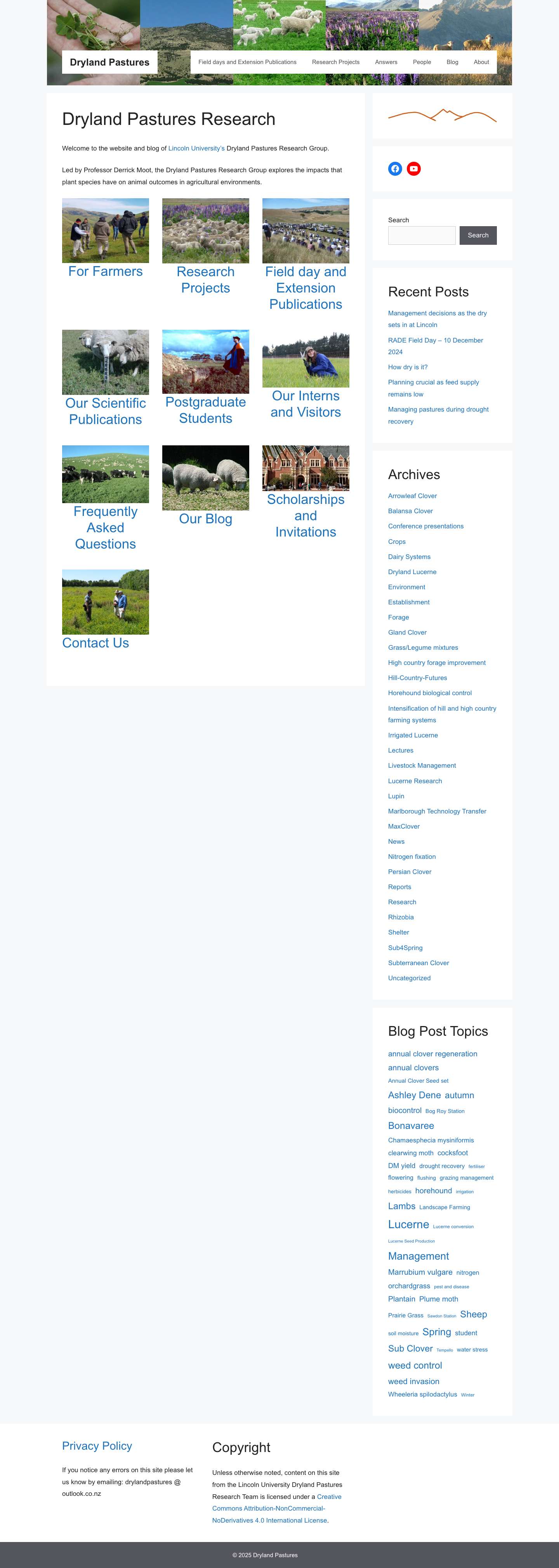 Dryland Pastures – For Farmers, by Lincoln University - Full Screenshot