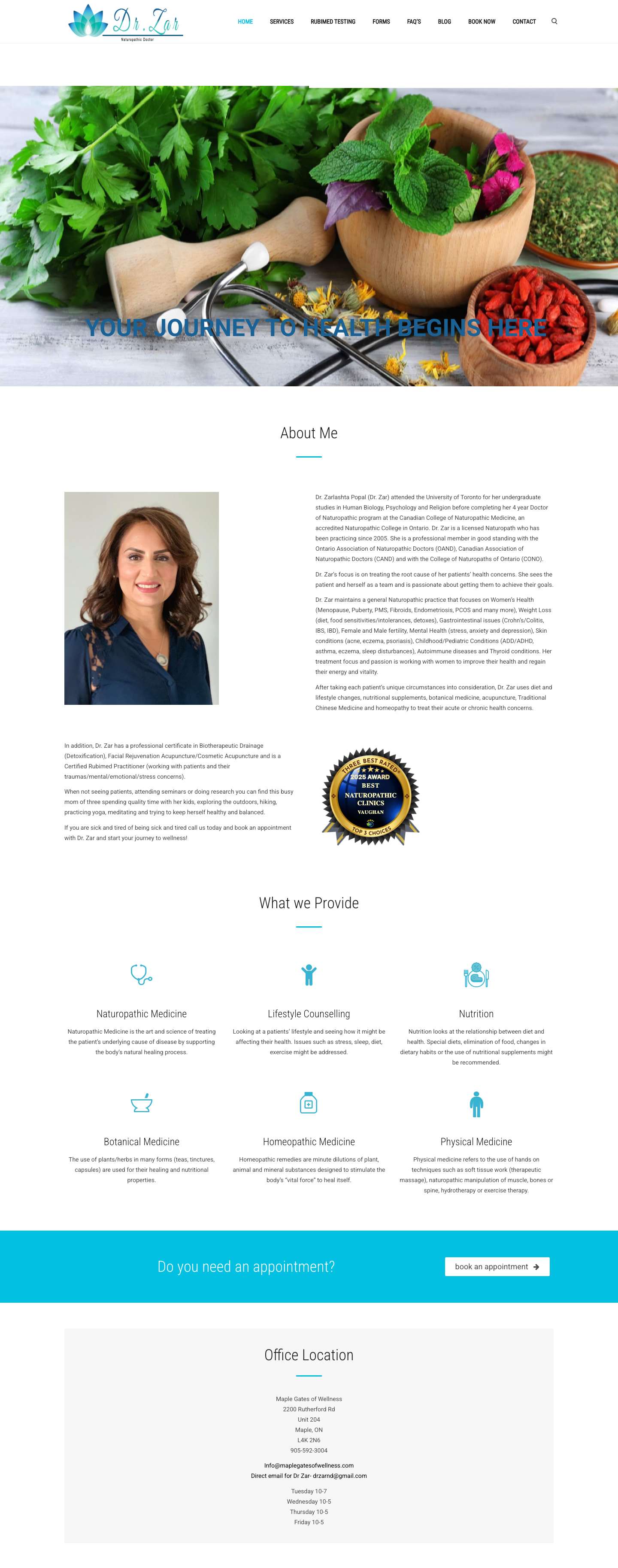 Drzarnd | Naturopathic Doctor Toronto | Toronto Naturopathy - Full Screenshot