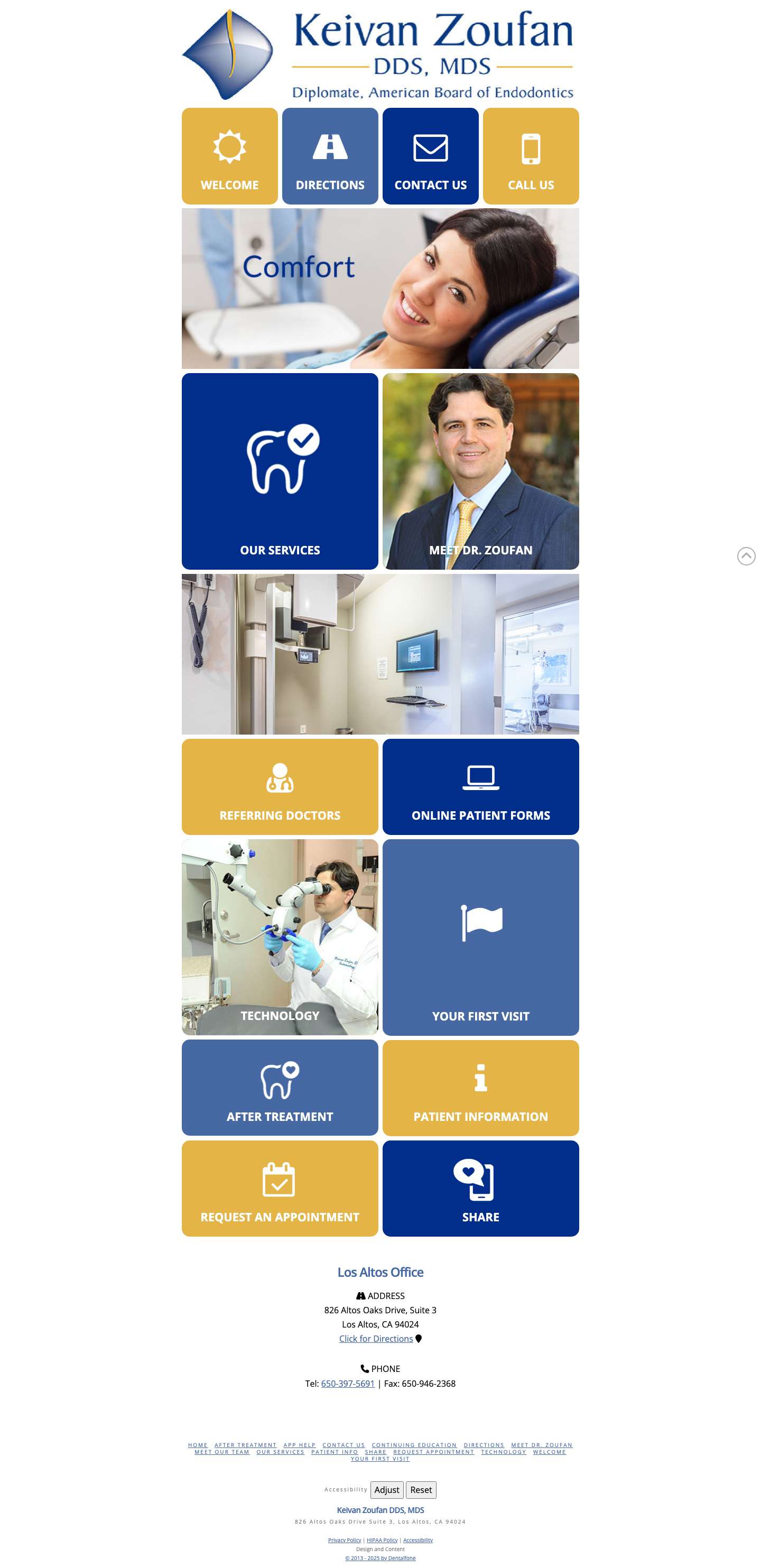 Keivan Zoufan DDS, MDS - Full Screenshot