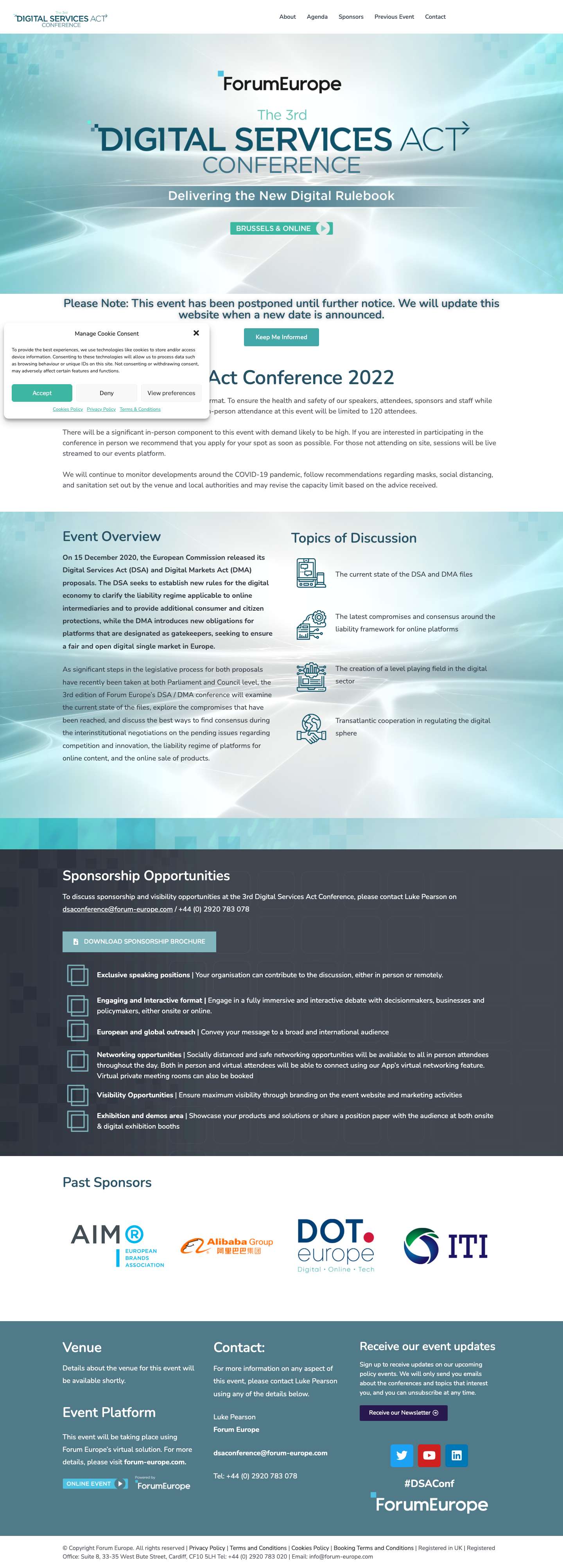 DSA Conference | Brussels and Online, 22 March 2022 - Full Screenshot