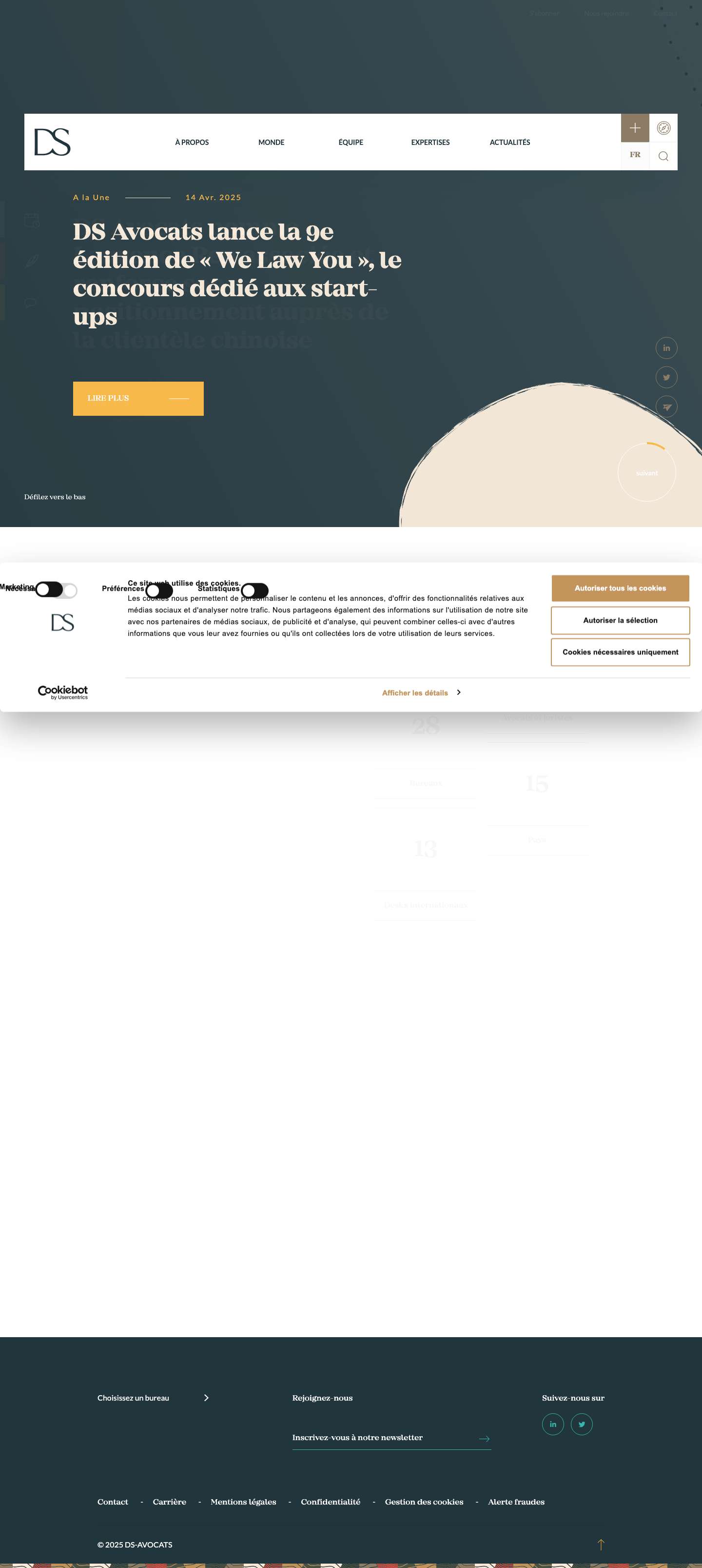 DS Avocats | Cabinet d'avocats international en droit des affaires - Full Screenshot