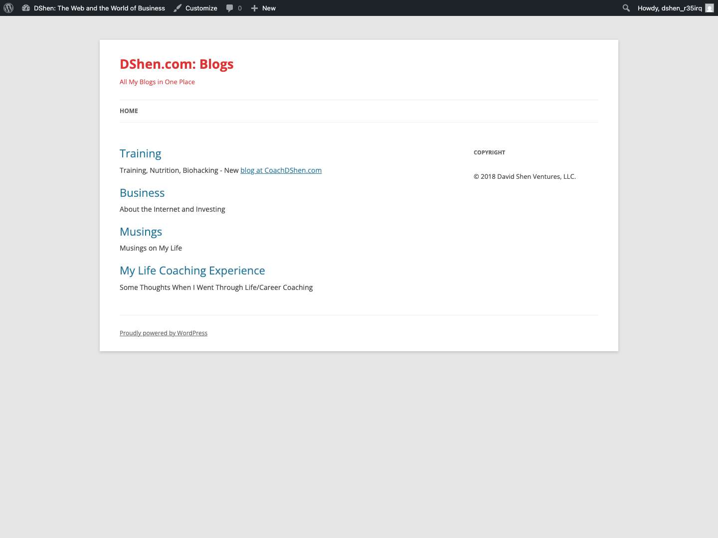 DShen.com: Blogs - Full Screenshot