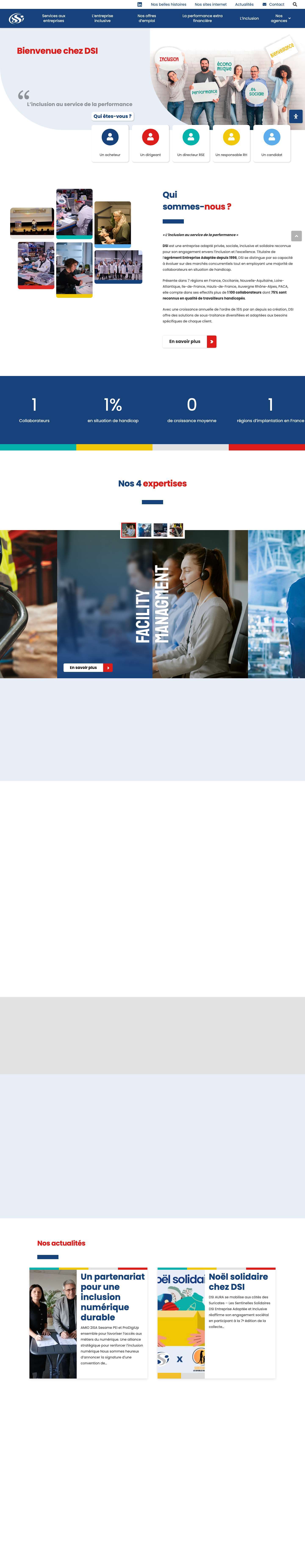 DSI : Entreprise adaptée, privée, sociale, inclusive et solidaire - Full Screenshot