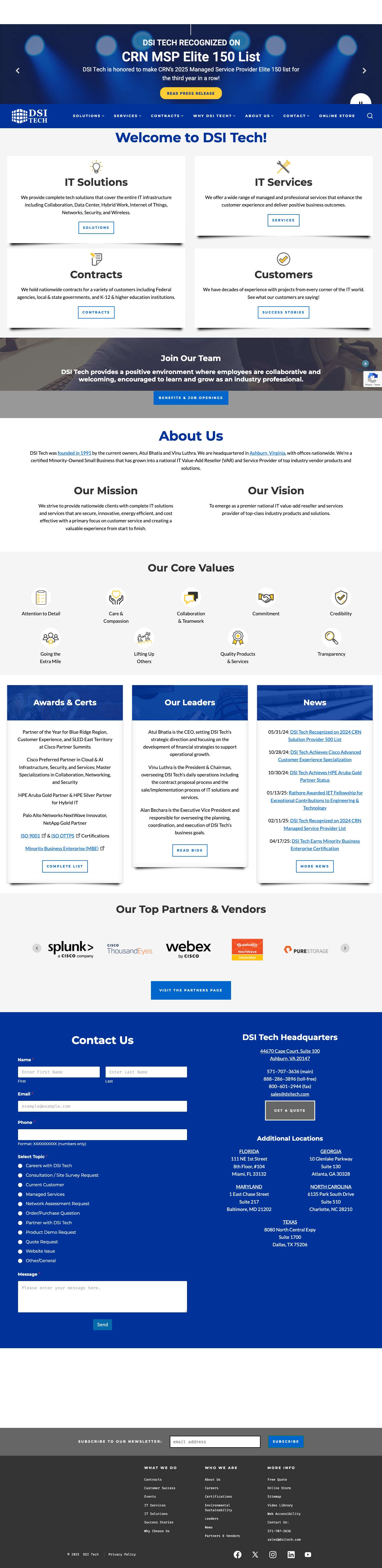 Complete Tech Solutions and Services - DSI Tech - Full Screenshot