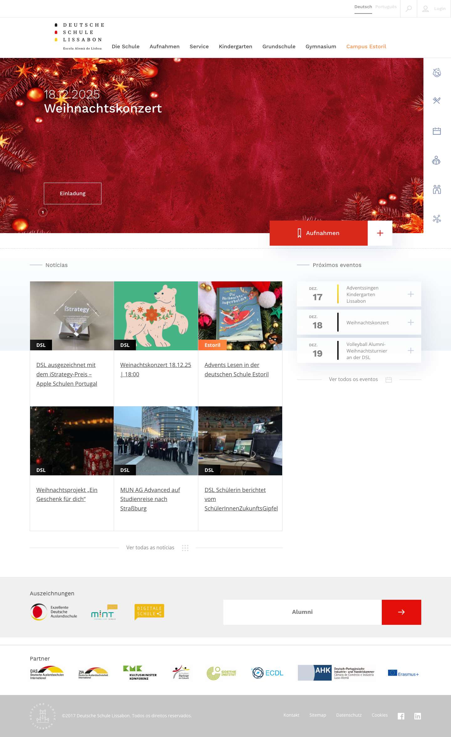 Escola Alemã de Lisboa – Deutsche Schule Lissabon - Full Screenshot