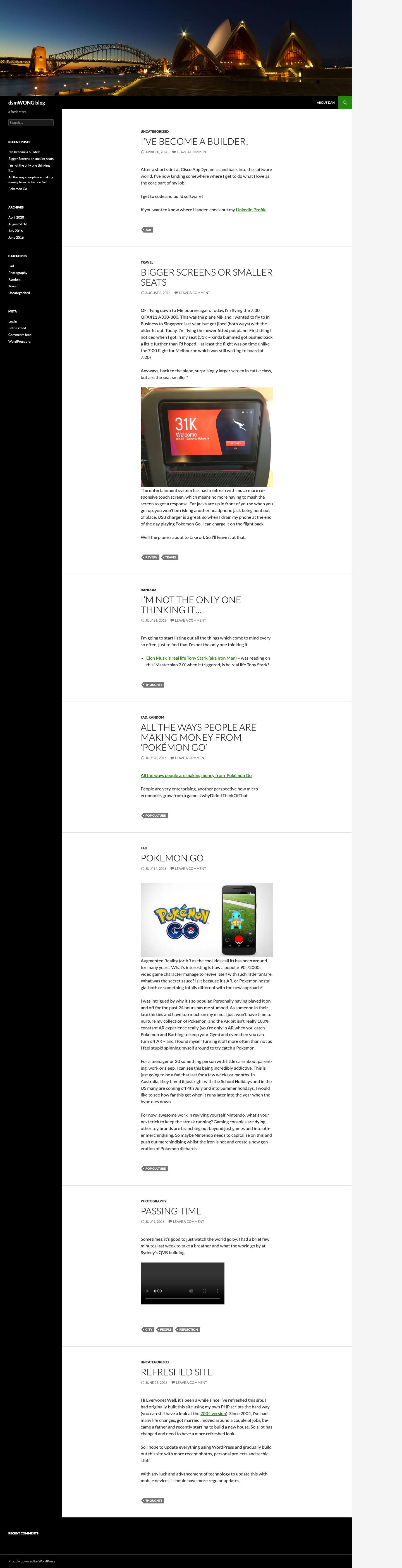 dsmWONG blog | a fresh start - Full Screenshot