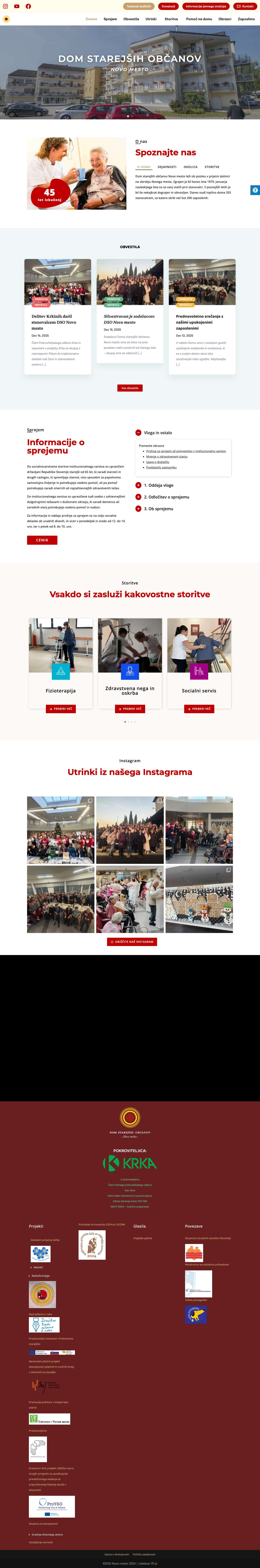 Domov - Dom starejših občanov Novo mesto - Full Screenshot