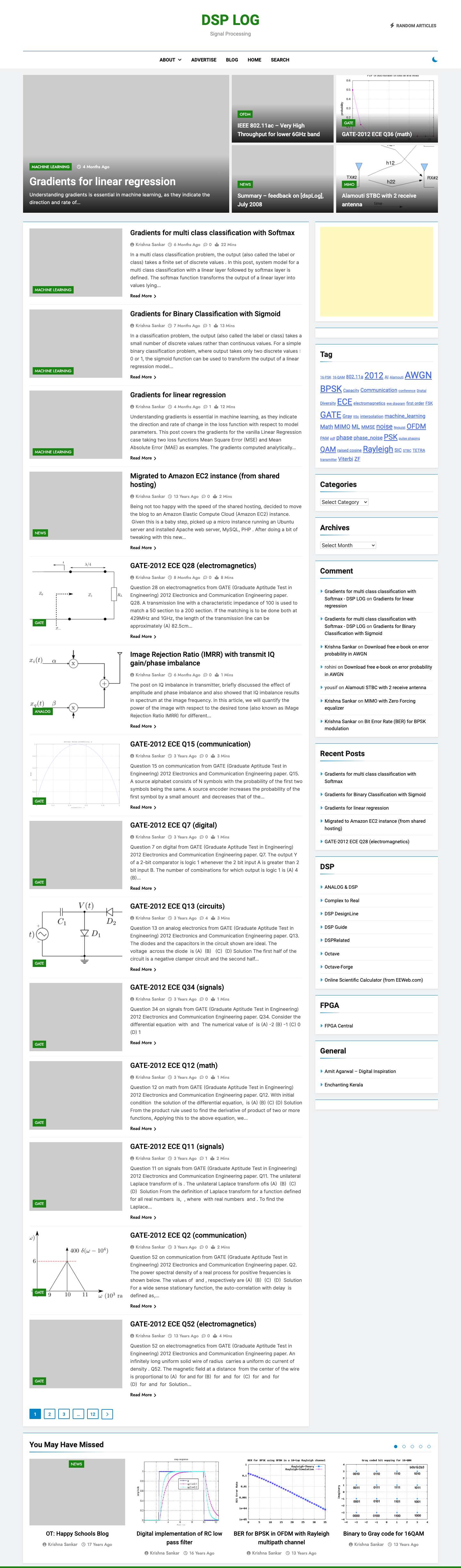 DSP LOG - Signal Processing - Full Screenshot