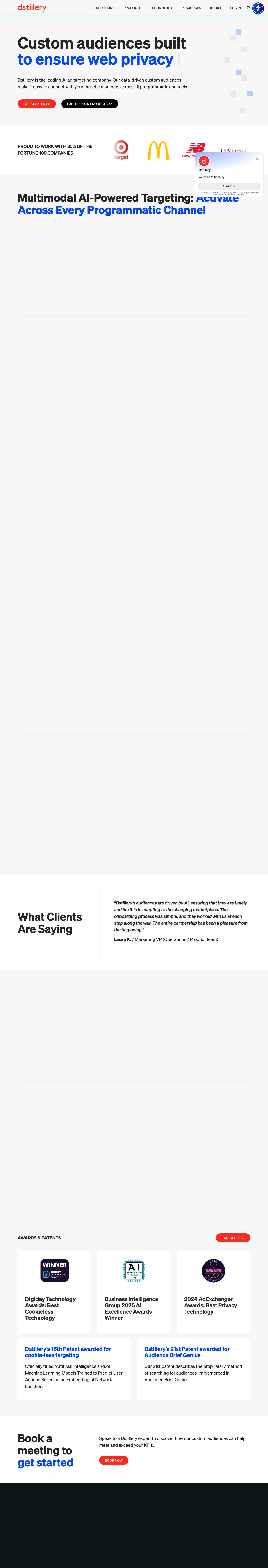 Your Custom Audience Data Provider | Dstillery - Full Screenshot
