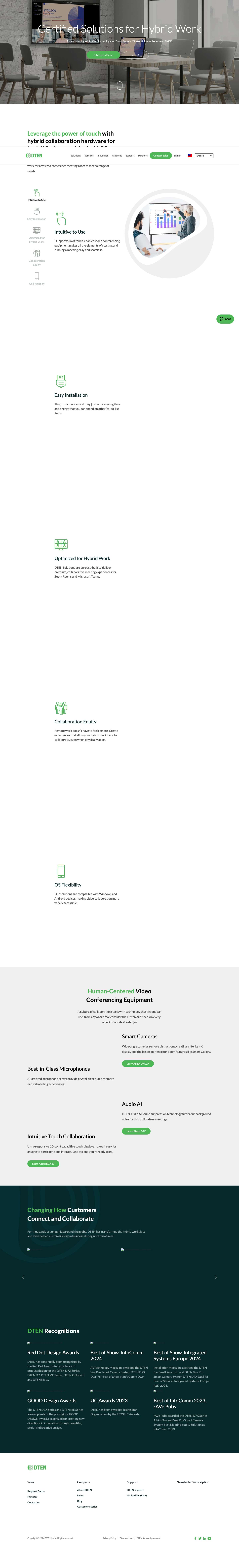 DTEN – All-in-One Video Conferencing Solutions | Free Trial Available Today - Full Screenshot