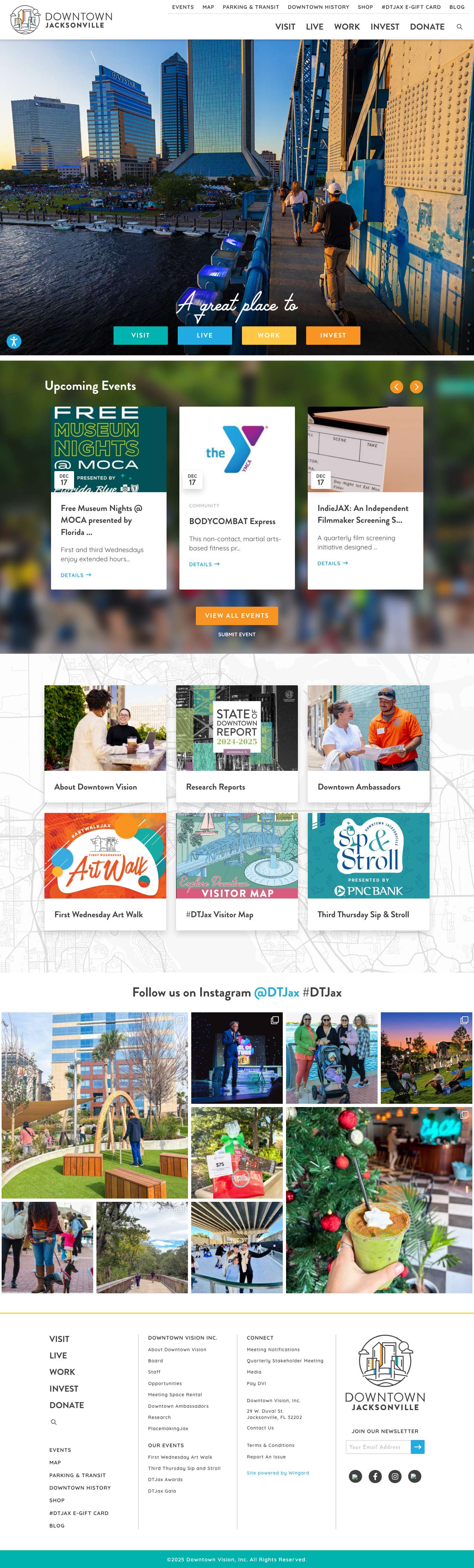 Downtown Vision, Inc. | Explore Downtown JacksonvilleDowntown JacksonvilleDowntown Jacksonville - Full Screenshot