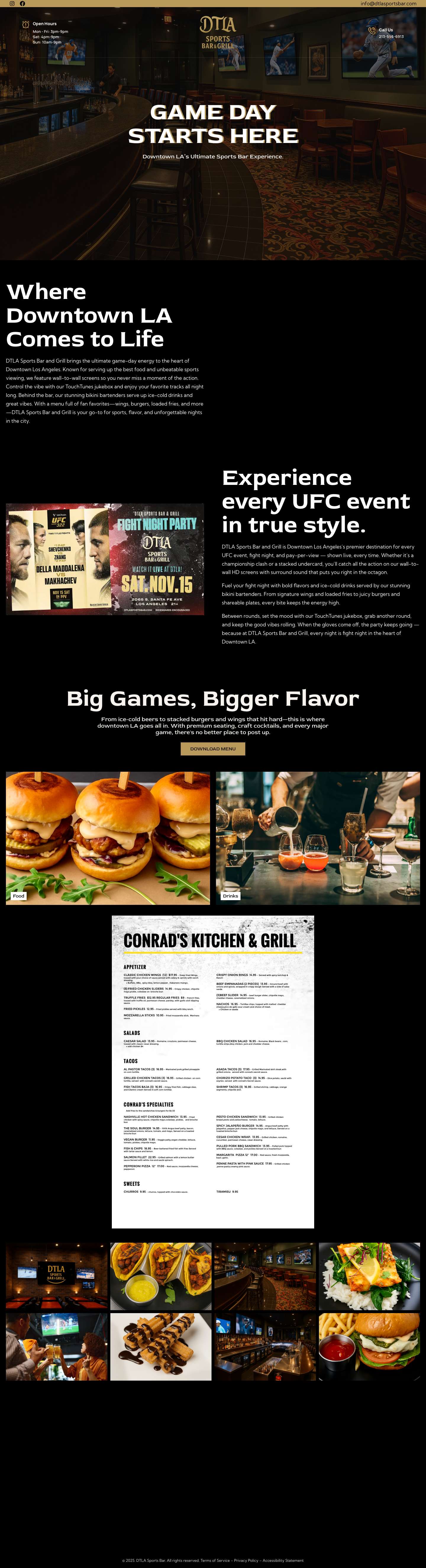 DTLA Sports Bar - Full Screenshot