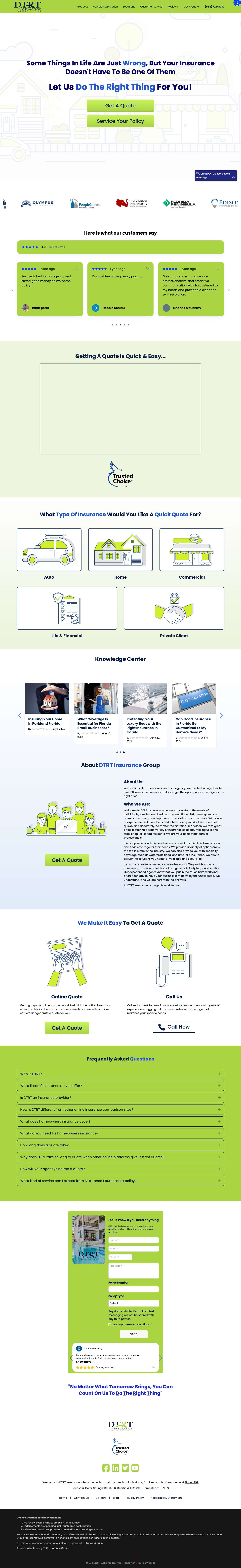 Home Page - DTRT - Full Screenshot