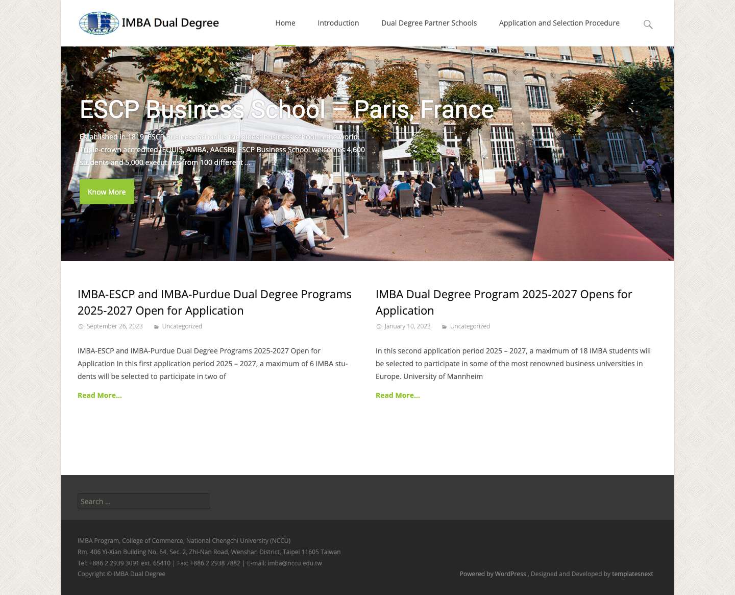 IMBA Dual Degree - Full Screenshot