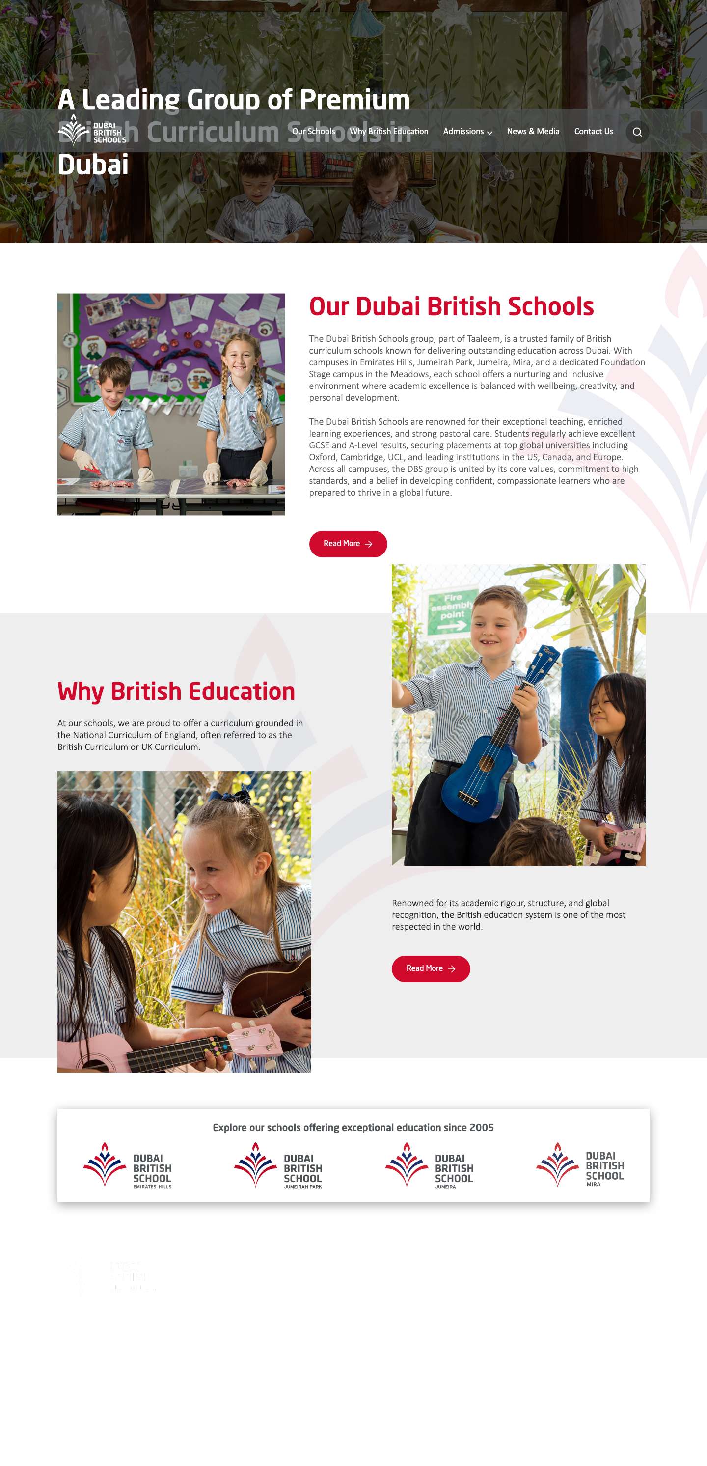 Dubai British Schools - Full Screenshot