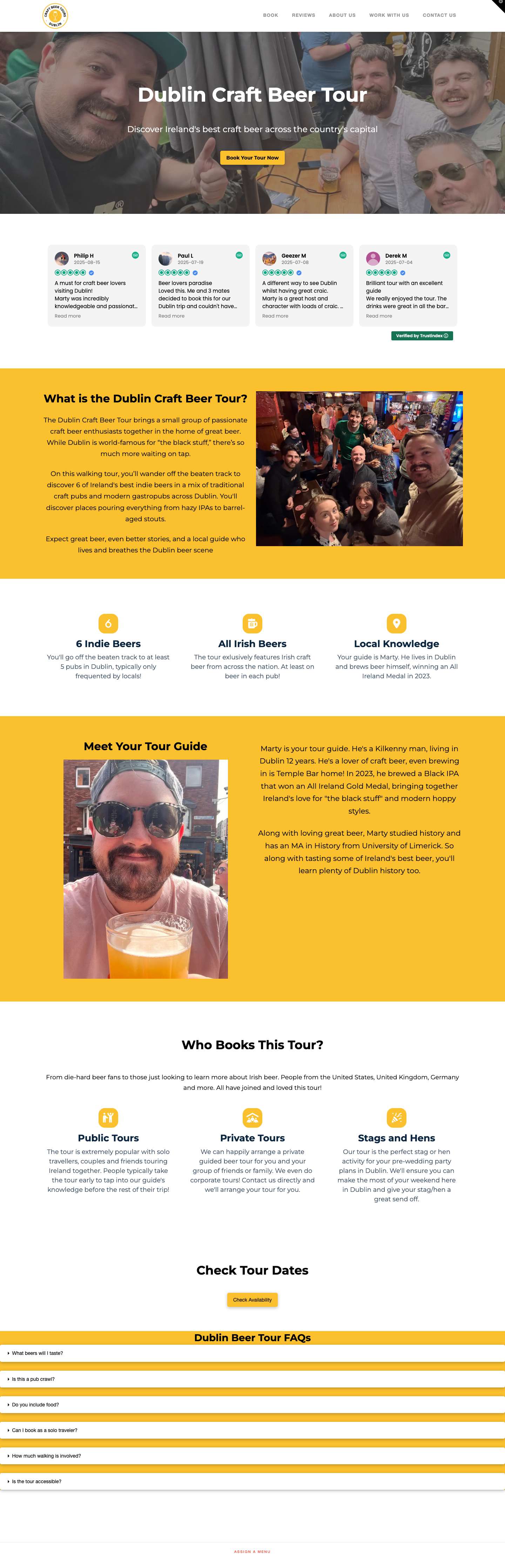 Dublin Craft Beer Tour - Dublin Craft Beer Tours - Full Screenshot