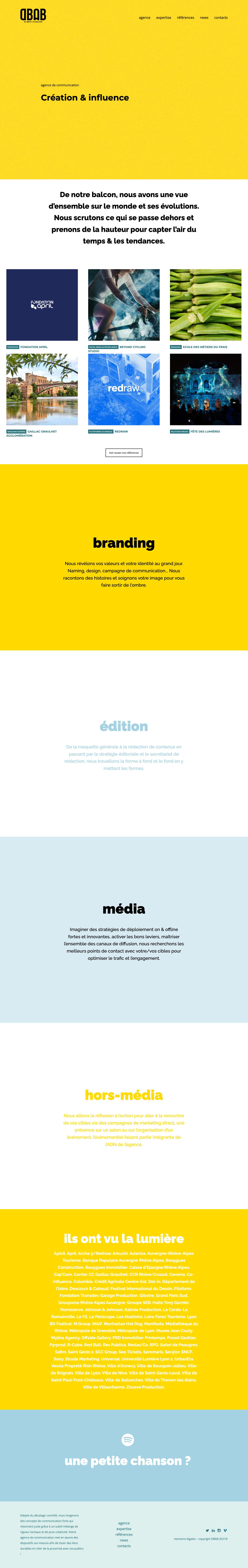 Du Bruit au Balcon - Agence de communication - Lyon, Paris - Full Screenshot