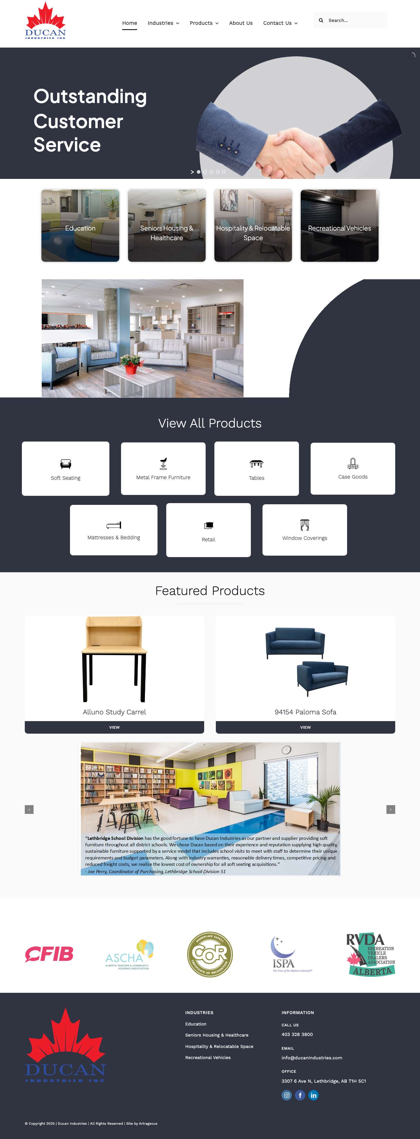 Ducan Industries – Furniture Manufacturing - Full Screenshot